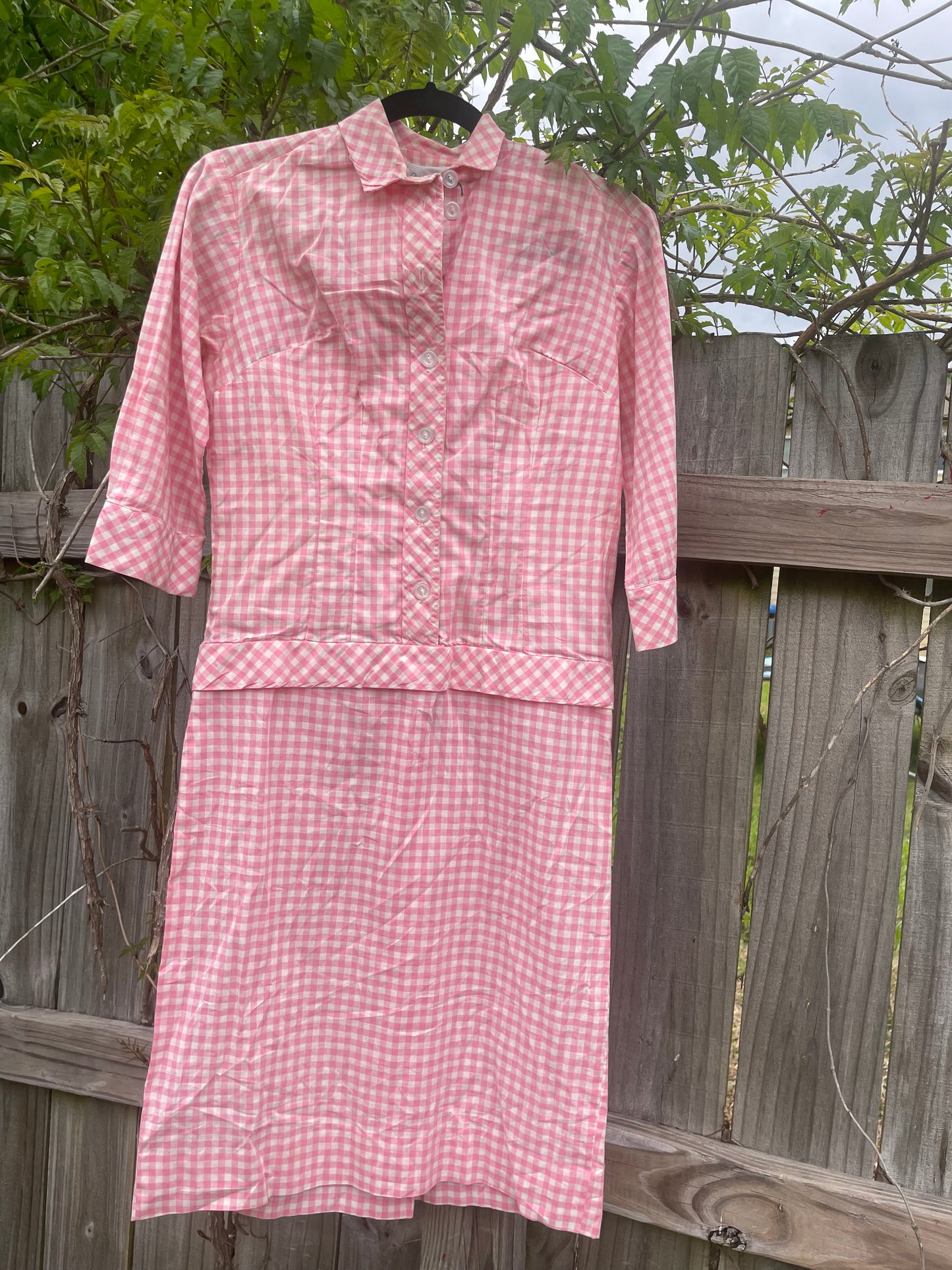 Candy Pink Gingham Dress