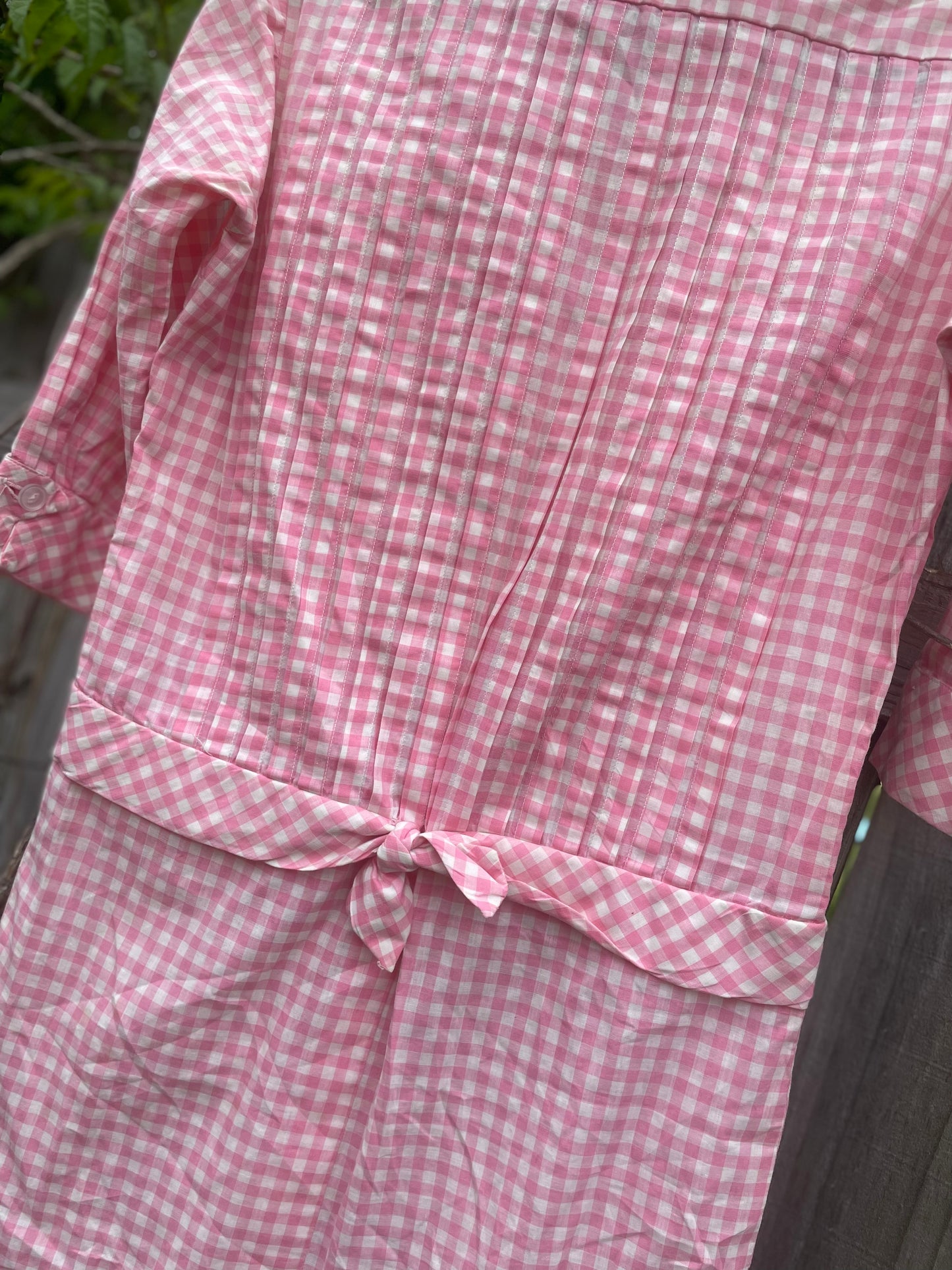 Candy Pink Gingham Dress